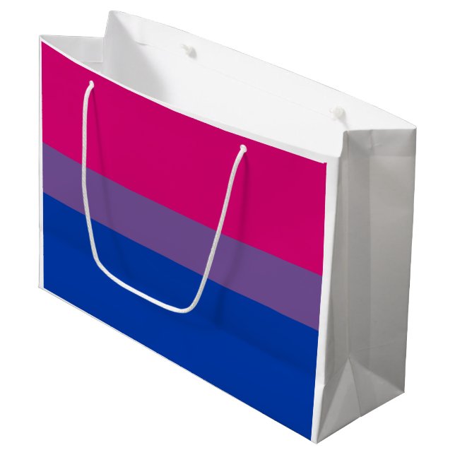 Bisexuell stolthetsflagga (Framsidan Vinklad)