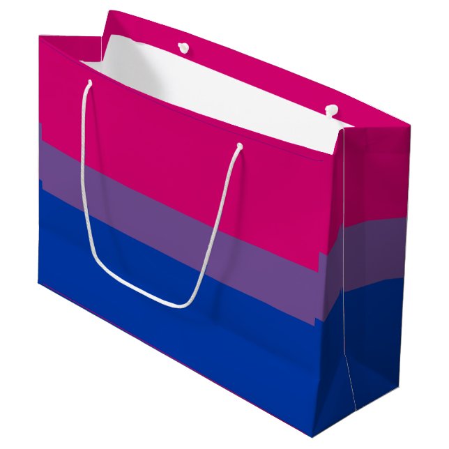 Bisexuell stolthetsflagga (Framsidan Vinklad)