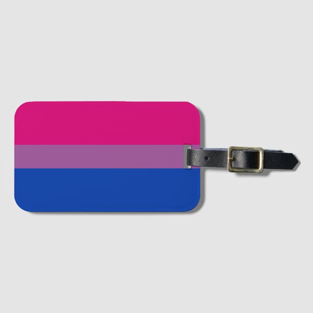Bisexuell stolthetsflagga bagagebricka (Framsida horisontal)