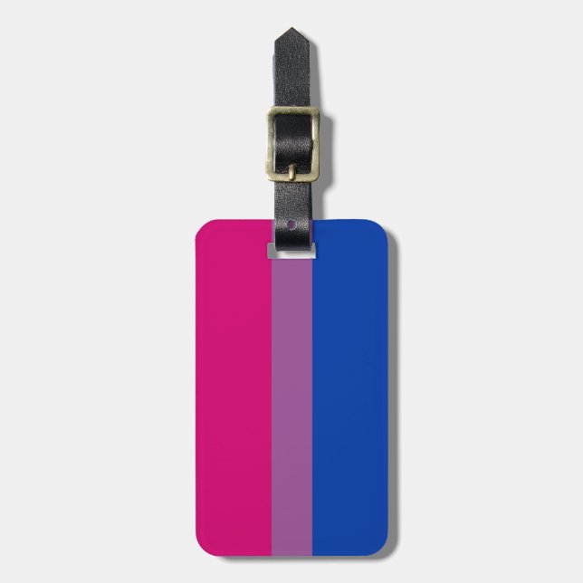 Bisexuell stolthetsflagga bagagebricka (Vertikal Framsida)