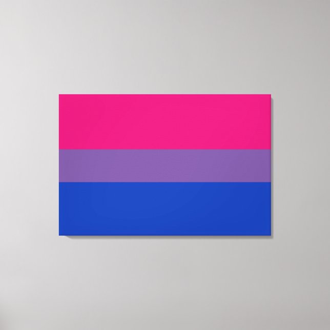 Bisexuell stolthetsflagga canvastryck (Framsida)