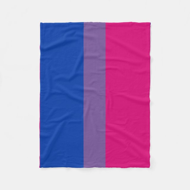 Bisexuell stolthetsflagga fleecefilt (Framsidan)