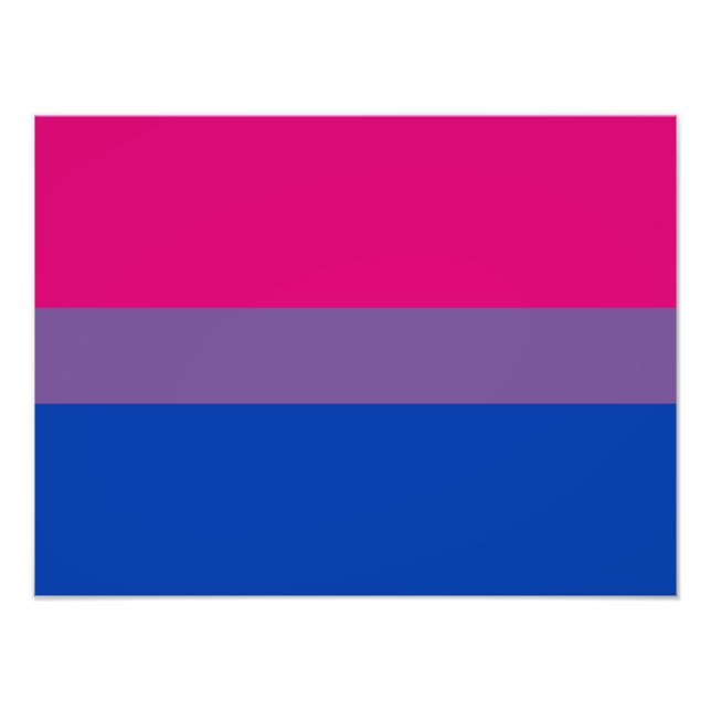 Bisexuell stolthetsflagga fototryck (Framsidan)