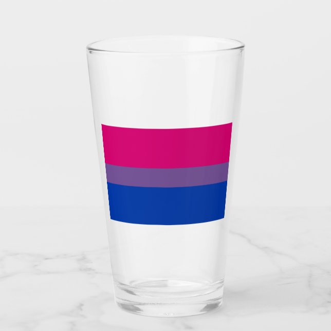 Bisexuell stolthetsflagga glaskopp (Framsida)