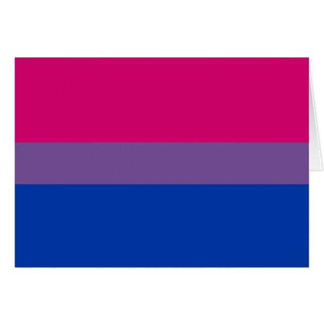 Bisexuell stolthetsflagga hälsningskort (Framsidan Horizontal)