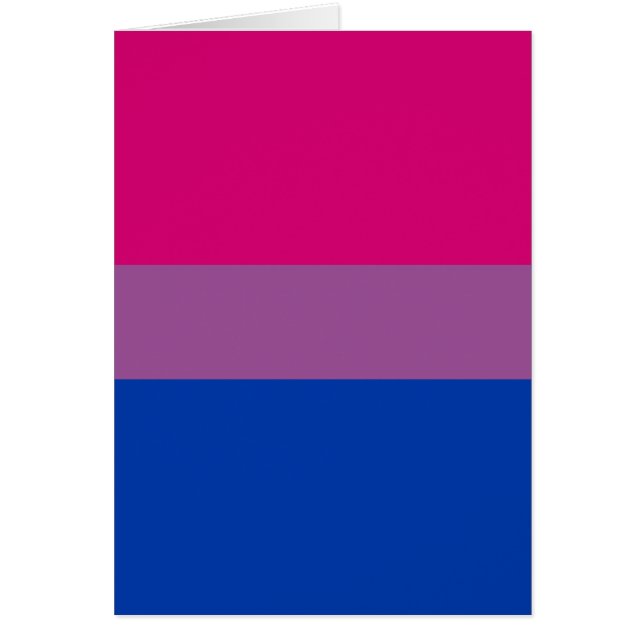 Bisexuell stolthetsflagga hälsningskort (Framsidan)