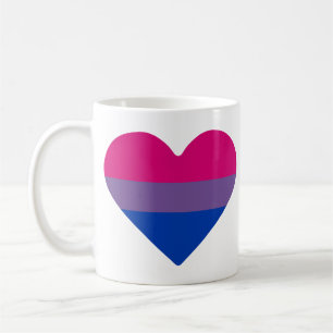 Bisexuell stolthetsflagga hjärta kaffemugg