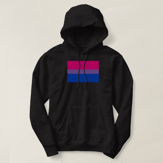 Bisexuell stolthetsflagga hoodie (Design framsida)