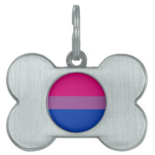 Bisexuell stolthetsflagga ID-bricka husdjur