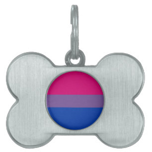 Bisexuell stolthetsflagga ID-bricka husdjur