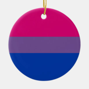 Bisexuell stolthetsflagga julgransprydnad keramik