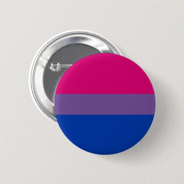 Bisexuell stolthetsflagga knapp (Framsida & baksida)