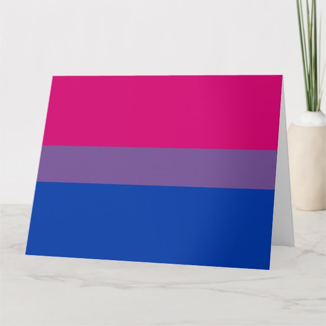 Bisexuell stolthetsflagga kort (Framsida)