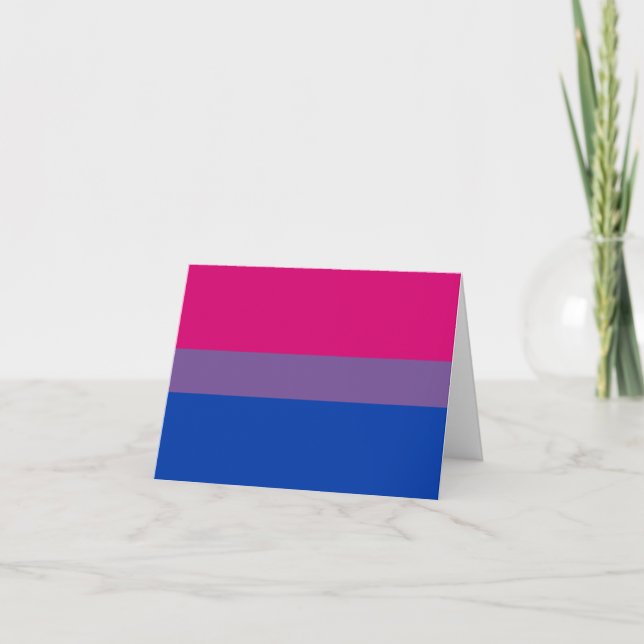 Bisexuell stolthetsflagga kort (Framsida)