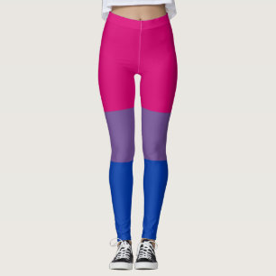 Bisexuell stolthetsflagga leggings