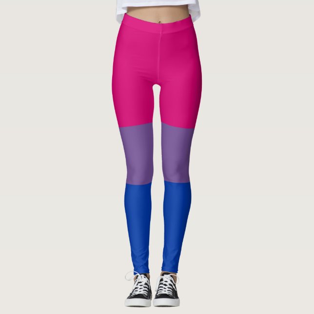 Bisexuell stolthetsflagga leggings (Framsida)