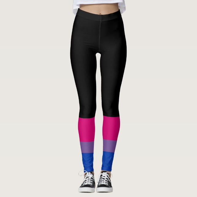 Bisexuell stolthetsflagga leggings (Framsida)