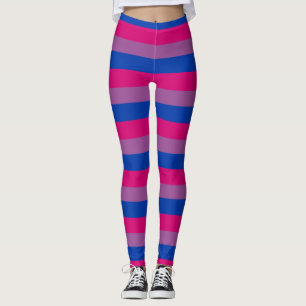 Bisexuell stolthetsflagga leggings