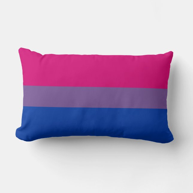 Bisexuell stolthetsflagga lumbarkudde (Framsida)