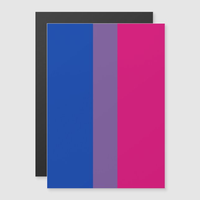 Bisexuell stolthetsflagga magnetisk inbjudningskort (Fram/baksida)