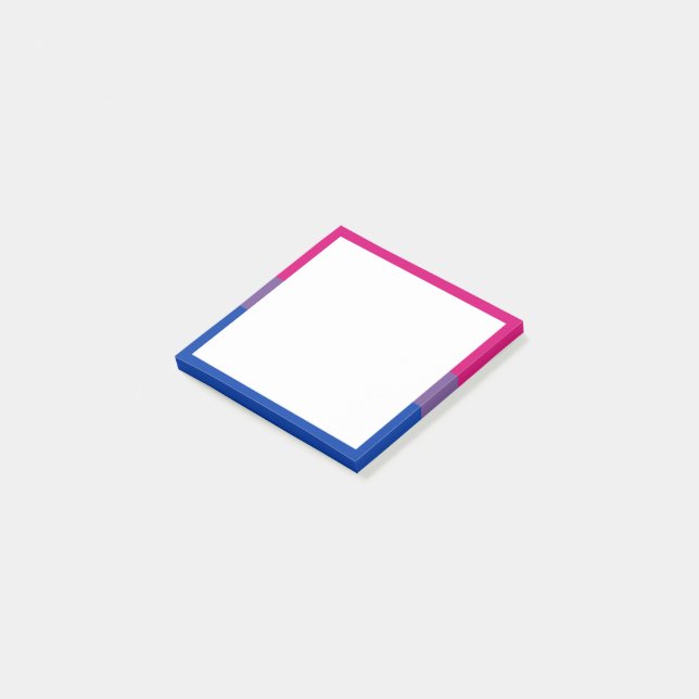 Bisexuell stolthetsflagga post-it block (Vinklad)