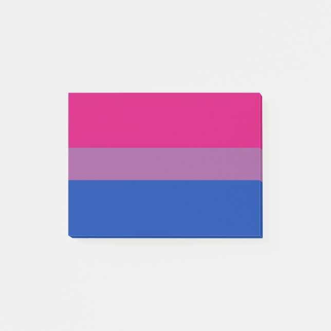 Bisexuell stolthetsflagga post-it block (Framsida)