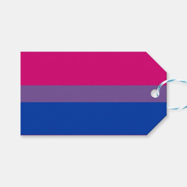 Bisexuell stolthetsflagga presentetikett (Framsidan (Horisontell))