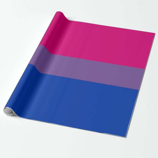 Bisexuell stolthetsflagga presentpapper (Utrullad)