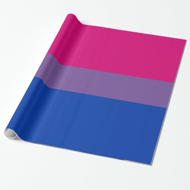 Bisexuell stolthetsflagga presentpapper (Utrullad)