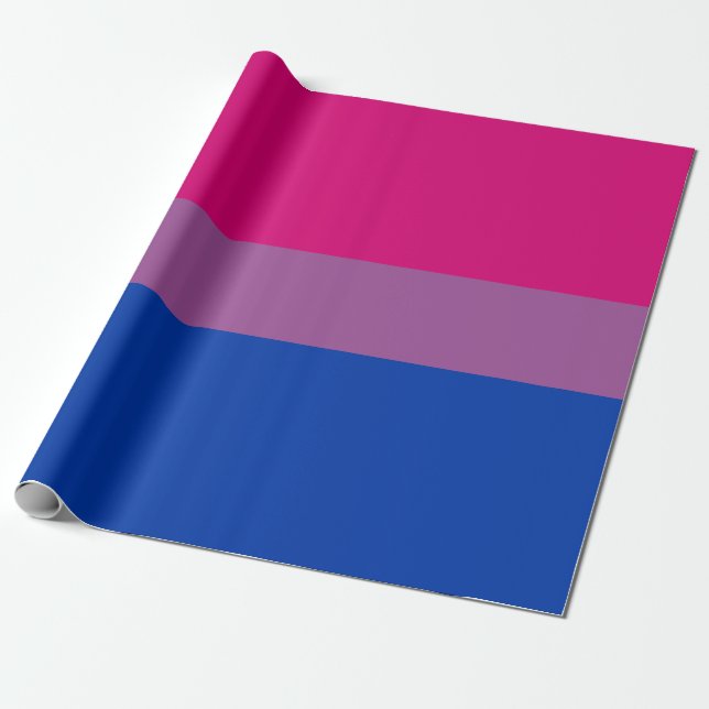 Bisexuell stolthetsflagga presentpapper (Utrullad)