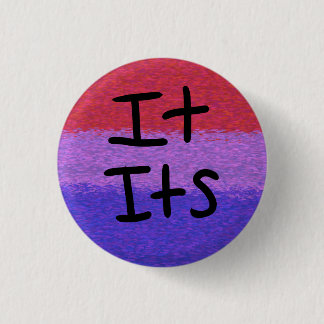 Bisexuell stolthetsflagga pronomen pinne den/dess knapp