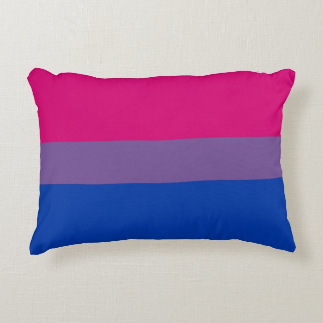 Bisexuell stolthetsflagga prydnadskudde (Framsidan)