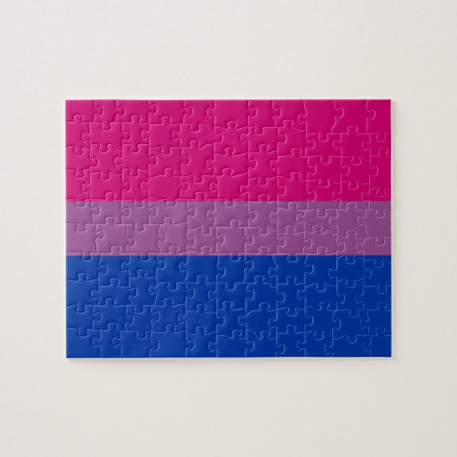 Bisexuell stolthetsflagga pussel (Horisontell)
