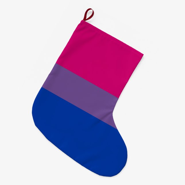 Bisexuell stolthetsflagga stor julstrumpa (Framsidan (Hängande))
