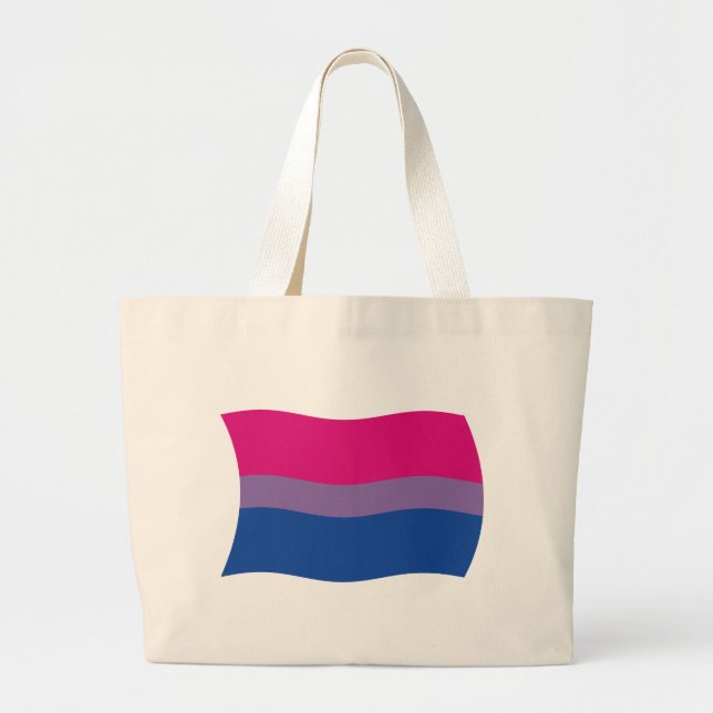 Bisexuell stolthetsflagga stor shoppingväska jumbo tygkasse (Framsidan)