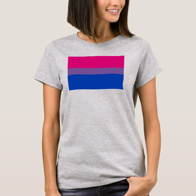 Bisexuell stolthetsflagga t shirt (Framsida)
