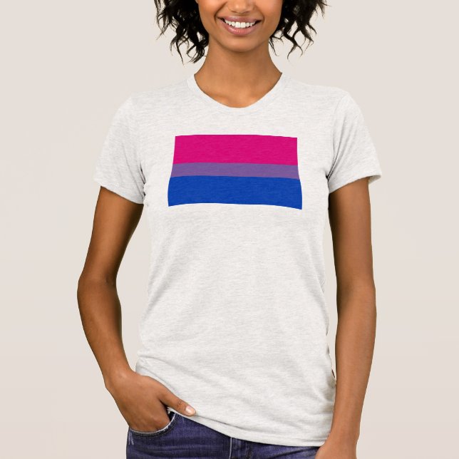 Bisexuell stolthetsflagga t shirt (Framsida)