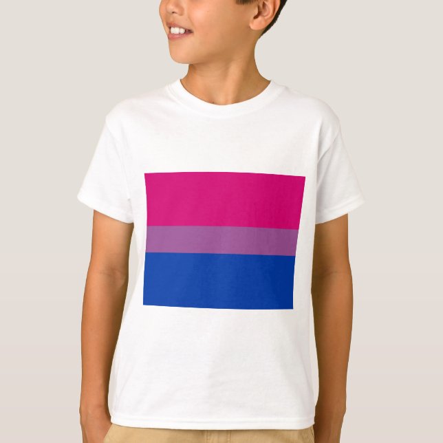 Bisexuell stolthetsflagga t shirt (Framsida)