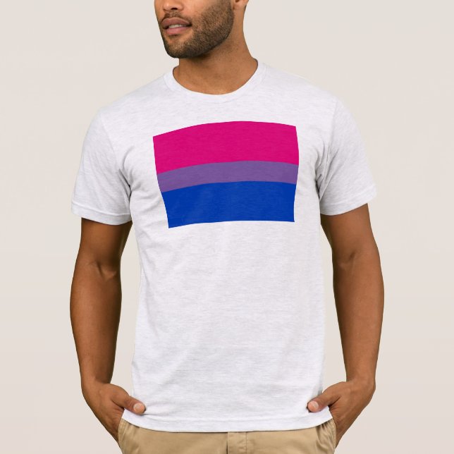 Bisexuell stolthetsflagga t shirt (Framsida)