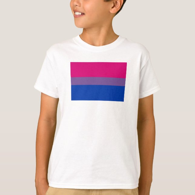 Bisexuell stolthetsflagga t shirt (Framsida)