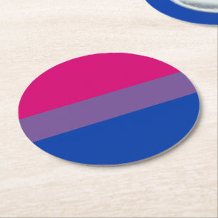 Bisexuell stolthetsflagga underlägg papper rund