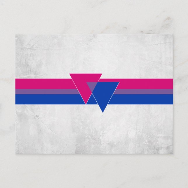 Bisexuell stolthetsflagga vykort (Framsida)