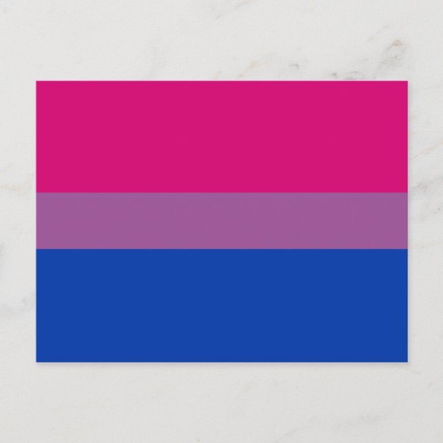 Bisexuell stolthetsflagga vykort (Framsida)