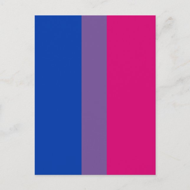 Bisexuell stolthetsflagga vykort (Framsida)