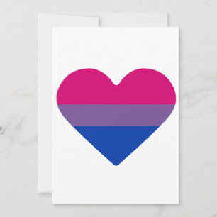 Bisexuell stolthetsflaggas hjärta julkort
