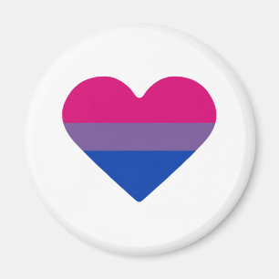 Bisexuell stolthetsflaggas hjärta magnet