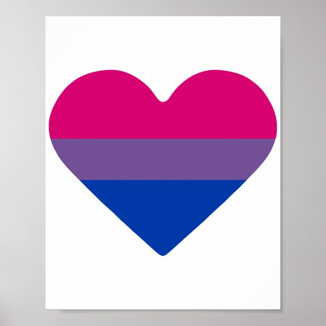 Bisexuell stolthetsflaggas hjärta poster (Framsidan)