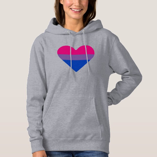 Bisexuell stolthetsflaggas hjärta t shirt (Framsida)