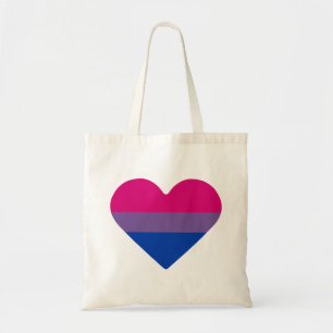 Bisexuell stolthetsflaggas hjärta tygkasse