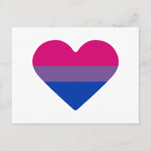 Bisexuell stolthetsflaggas hjärta vykort